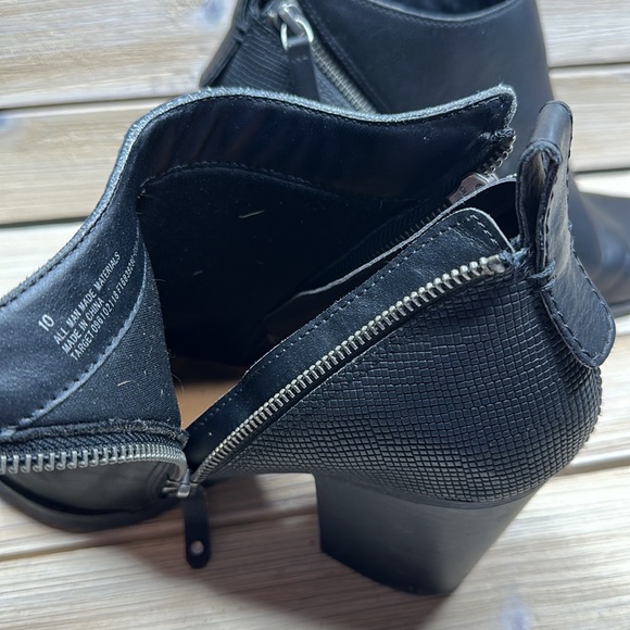 Dolce Vita for Target Dual Zip Black Booties Size 10 - Picture 8 of 10
